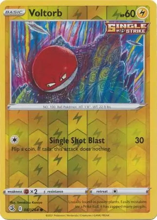 Fusion Strike Voltorb #87/264 reverse holo